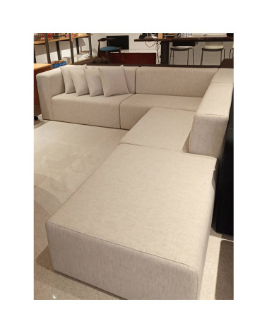 Sofá Modular Tapizado en Textil color claro