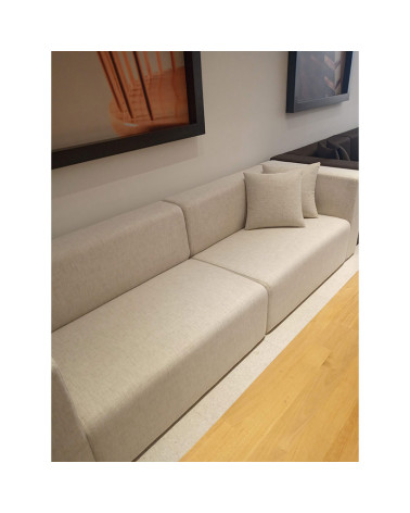 Sofa Modular Tapizado en Textil color claro