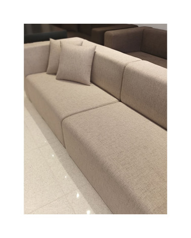 Sofa Modular Tapizado en Textil Color Beige