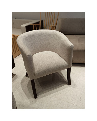 Butaca Tapizada / Color Gris-Gris Claro-Blanco-Dorado