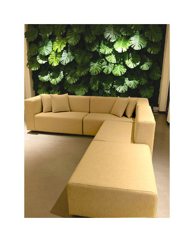 Sofá Modular Tapizado en Textil Color Claro