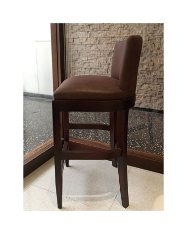 Silla Banqueta Tapizada Color Carmelita