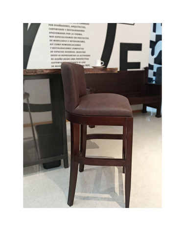 Silla Banqueta Tapizada Color Carmelita